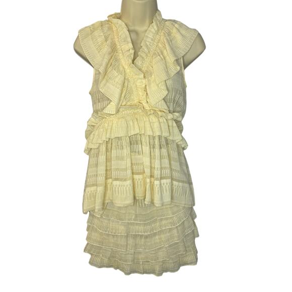 IRO Adrine Top & Delia Skirt Set Ruffle Romantic Silk blend Women's Sz 2 - Picture 1 of 12